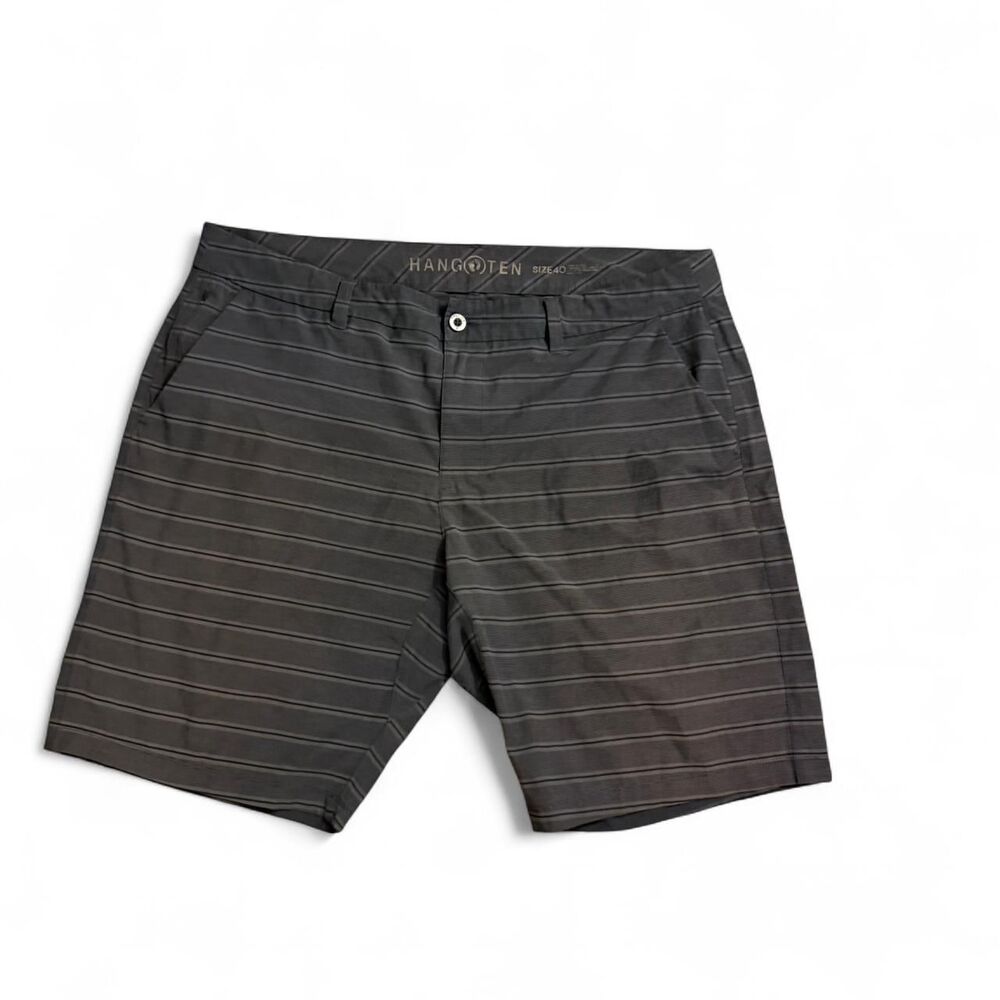 Hang-ten Men's Grey and Black Shorts